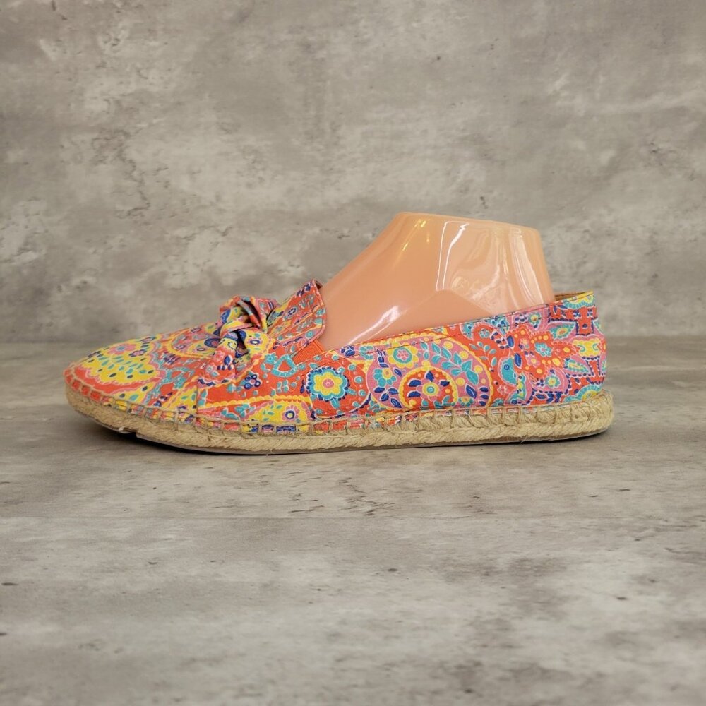 Talbots Womens Izzy Espadrille Flats Size‎ 9.5 M Paisley Slip On Shoe